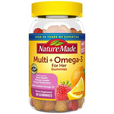 Nature Made Omega 3 Multivitamin Gummies for Women - Fruit Flavored - 80ct