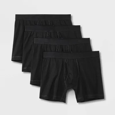 Men Support Pouch Boxer Brief 4pk - Goodfellow & Co Black S: Mid Rie, Meh Liner