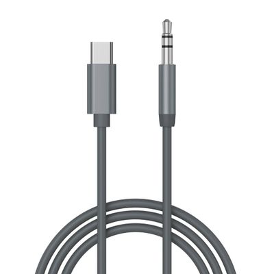 Just Wireless 6 3.5mm to USB-C Audio Cable - Slate Gray