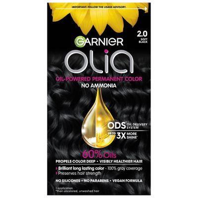 Garnier Olia Brilliant Color - 2.0 Soft Black - 6.3 fl oz