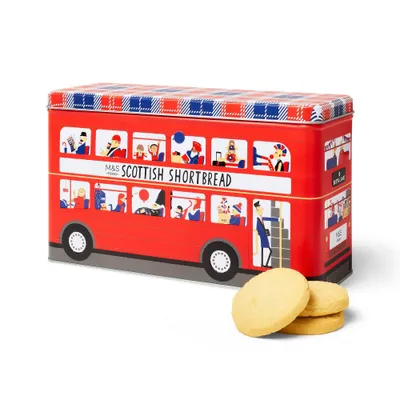 M&S Scottish Shortbread Biscuit Bus Tin - 17.60oz