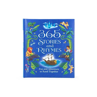 365 Stories and Rhymes Treasury Blue - by Cottage Door Press (Hardcover)