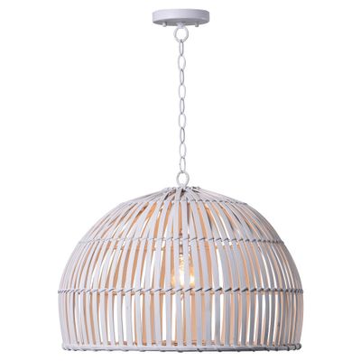 Kenroy Home Moon 1 Light Pendant Ceiling Light: UL Listed, Dimmable, Metal & Wood Fixture