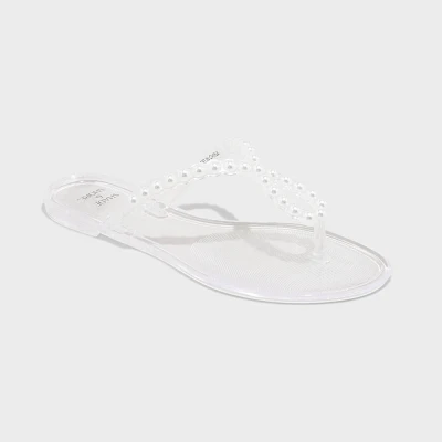 Women Luella Rhinetone Jelly Thong Sandal