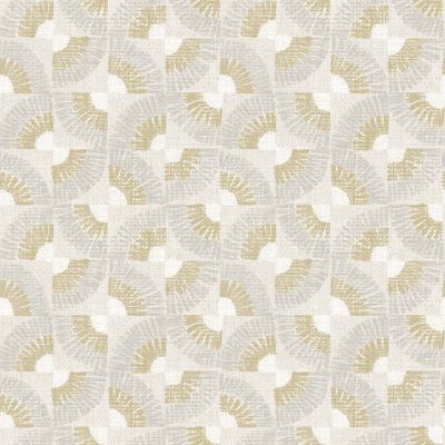 Tempaper & Co. Faux Grasscloth Fans Removable Peel and Stick Wallpaper, Canary Gold, 56 sq. ft.: Vinyl, Geometric, Self-Adhesive