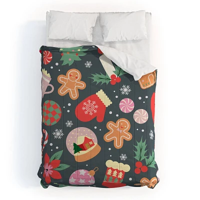 Deny Designs Full/Queen Emanuela Carratoni Ditsy Christmas Comforter and Pillow Sham