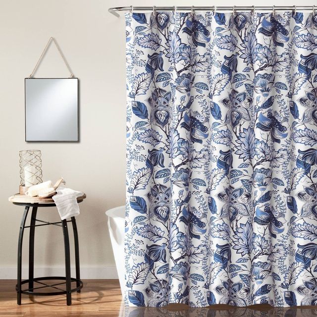 Cynthia Jacobean Kids Shower Curtain Blue - Lush Dcor