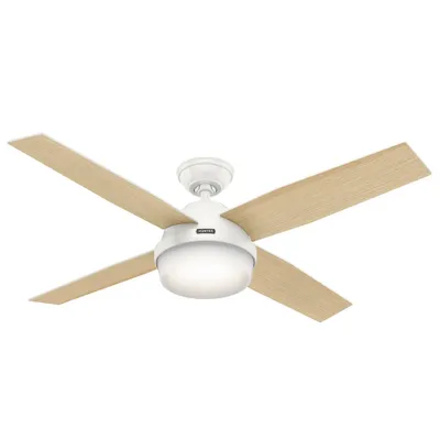 52 Dempsey Ceiling Fan with Light Kit & Remote: Modern Indoor  - Hunter Fan