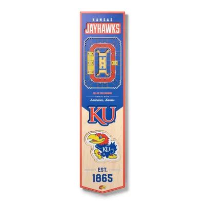 8 X 32 NCAA Kansas Jayhawks 3D StadiumView Banner
