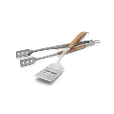 Dyna-Glo 2pc Stainless Steel Spatula and Tongs Set