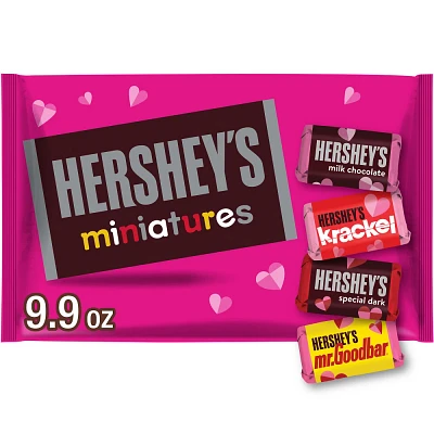 Hersheys Valentines Day Assorted Chocolate Candy Miniatures - 9.9oz