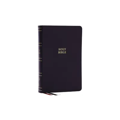 Nkjv, Single-Column Reference Bible, Verse-By-Verse, Black Bonded Leather, Red Letter, Comfort Print - by Thomas Nelson (Leather Bound)