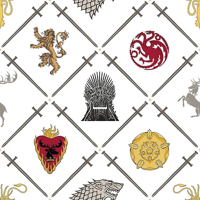 RoomMates Game of Thrones House Sigils Kids Peel and Stick Wallpaper