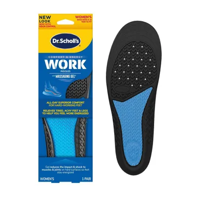 Dr. Scholls with Massaging Gel Womens Work All-Day Superior Comfort Insoles - 1pair - Size (6-10)