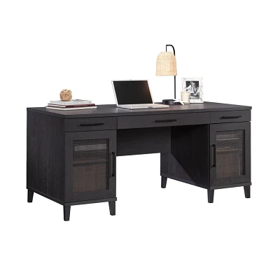 Sauder Tiffin Line Executive Desk Raven Oak