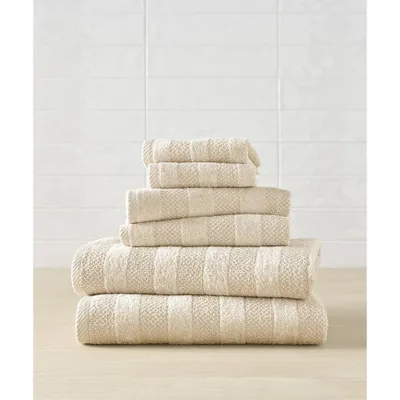 Noah Quick Dry Towel 6pc Set Tan - Blue Loom