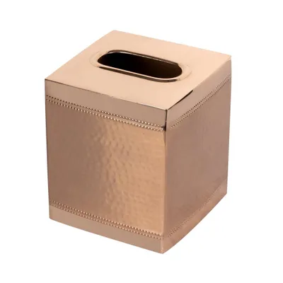 Hudson Boutique Tissue Box Cover - Nu Steel