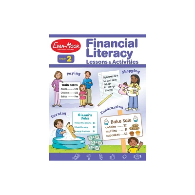 Financial Literacy Lessons and Activities, Grade 2 Teacher Resource - (Financial Literacy Lessons & Activities) by Evan-Moor Educational Publishers