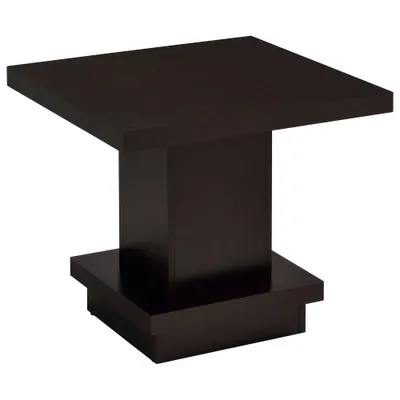 Reston Square Wood End Table Cappuccino Brown - Coaster