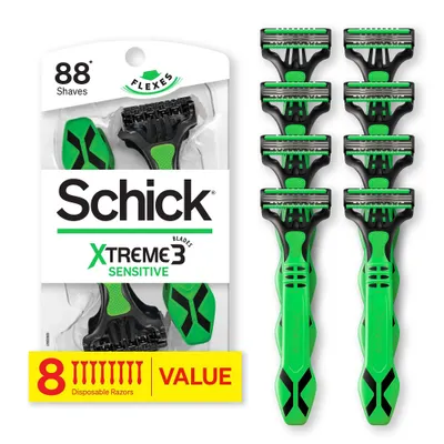 Schick Xtreme 3 Sensitive Mens Disposable Razors - 8ct