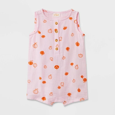 Baby Halloween Gauze Pumpkin Romper