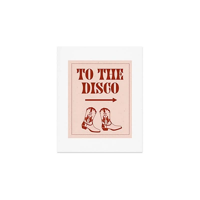 Deny Designs 8x10 NicNiccrineDesigns To The Disco Art Print: Modern Matte Cardstock Decor