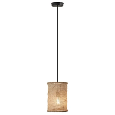 River of Goods 8 1-Light Peta Metal and Jute Pendant: UL Listed, Adjustable Height, E26 Socket