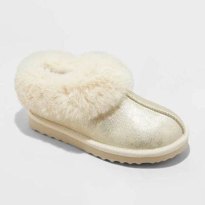 Kid Faux Fur Cuff Scuff Slipper