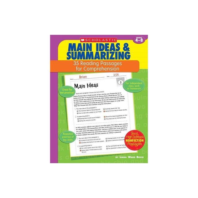 35 Reading Passages for Comprehension: Main Ideas & Summarizing - by Linda Ward Beech & Linda Beech (Paperback)