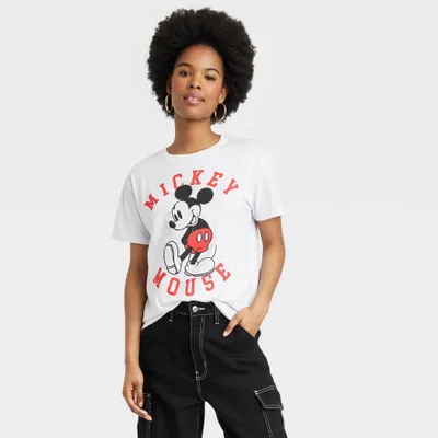 Womens Disney Mickey Mouse Short Sleeve Graphic T-Shirt