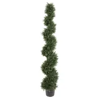 Artificial Cedar Spiral On Pot (UV) (6) - Vickerman