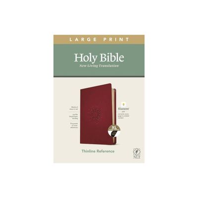 NLT Large Print Thinline Reference Bible, Filament Enabled Edition (Red Letter, Leatherlike, Berry, Indexed) - (Leather Bound)