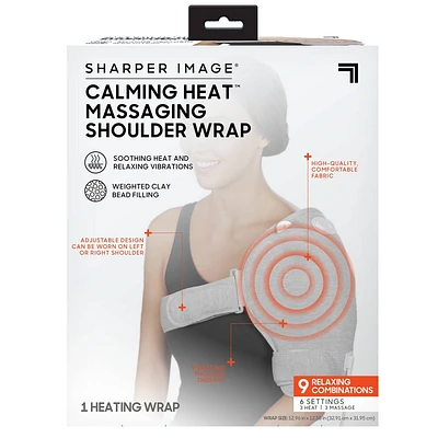 Sharper Image Calming Heat Massaging Electric Shoulder Wrap