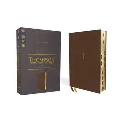 Nasb, Thompson Chain-Reference Bible, Leathersoft, Brown, 1995 Text, Red Letter, Thumb Indexed, Comfort Print - by Zondervan (Leather Bound)