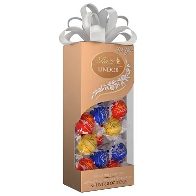 Lindt Lindor Assorted Chocolate Candy Truffles For You Gift Box - 6.8oz