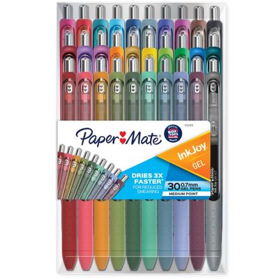 Paper Mate Ink Joy 6pk Gel Pens 0.7mm Medium Tip Black : Target