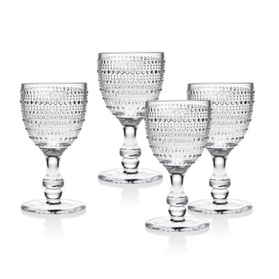 10oz 4pk Crystal Lumina Goblet Glasses  - Godinger Silver