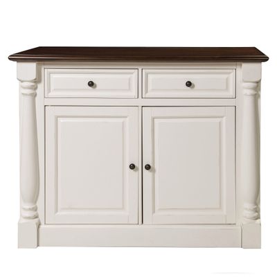 Crosley Shelby Buffet White: Traditional Style Sideboard, Wood Veneer, Adjustable Shelves, Anti-Tip Hardware