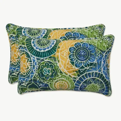 2-Piece Outdoor Lumbar Pillows - Omnia - Pillow Perfect