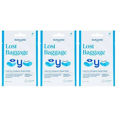 BioRepublic SkinCare Lost Baggage Under Eye Masks - 3pk