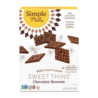 Simple Mills Chocolate Brownie Sweet Thins - 4.25oz