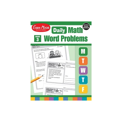 Daily Word Problems Math, Grade 3 Teacher Edition - by Evan-Moor Educational Publishers (Paperback)