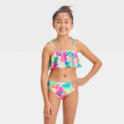 Girls Mosaic Design Bikini Set