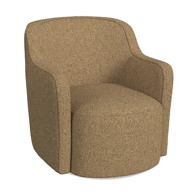 HomePop Upholstered Swivel Accent Chair Light Tan