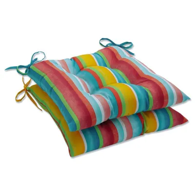 Outdoor/Indoor Tufted Seat Cushions Dina  - Pillow Perfect: Weather-Resistant, Fade-Resistant Corner Seat Cushions