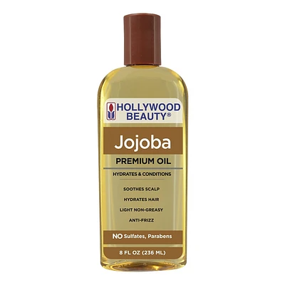 Hollywood Beauty Jojoba Hair, Scalp, and Skin Oil - 8 fl oz