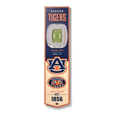 8 X 32 NCAA Auburn Tigers 3D StadiumView Banner