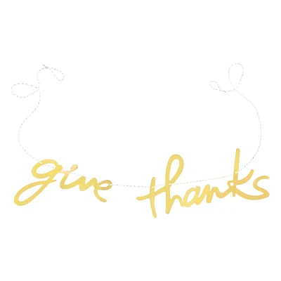 Thanksgiving 1ct Give Thanks Banner - Spritz