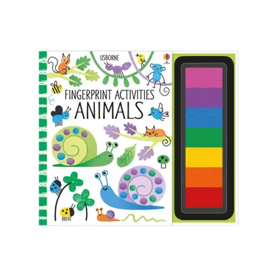 Fingerprint Activities Animals - by Fiona Watt (Spiral Bound)