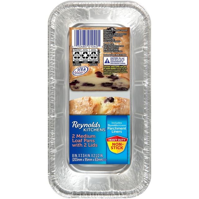 Reynolds Loaf Pans with Parchment Liners & Lids - 2ct